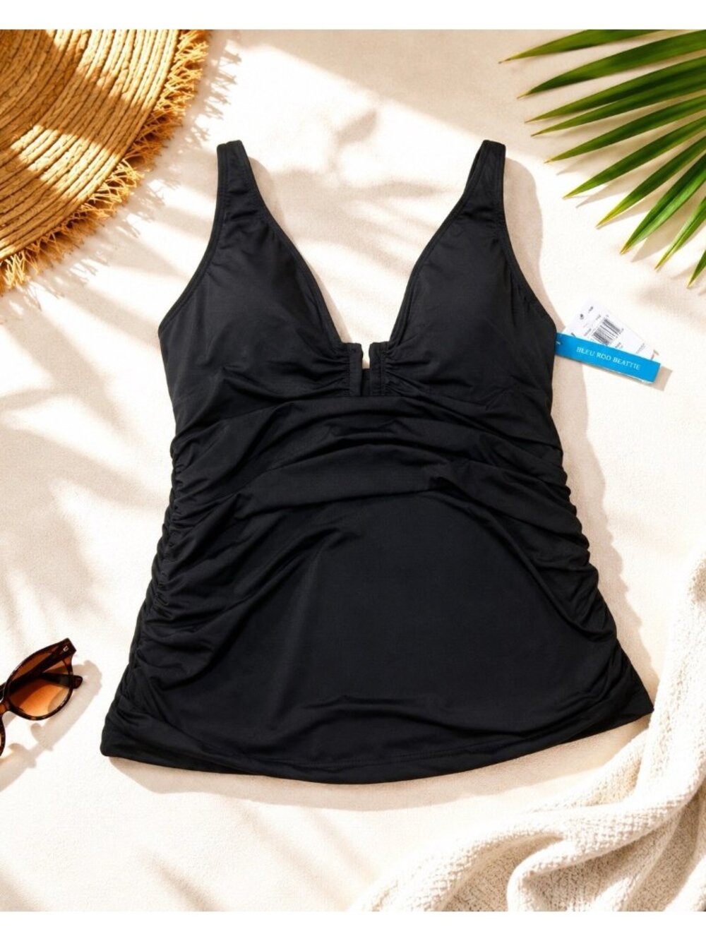 Bleu Rod Beattie Black Women's Tankini Swim Top Size 8
